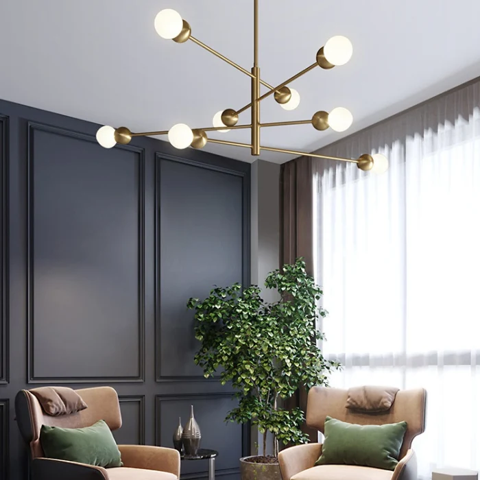 Люстра на штанге SALME L6 A Black ImperiumLoft