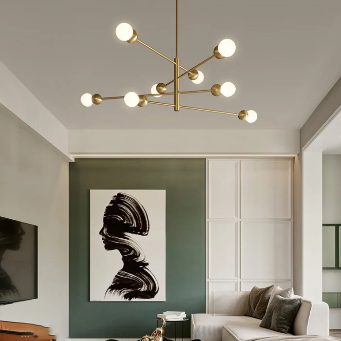 Люстра на штанге SALME L6 A Black ImperiumLoft