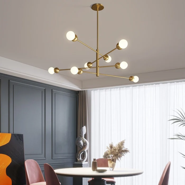 Люстра на штанге SALME L6 A Black ImperiumLoft