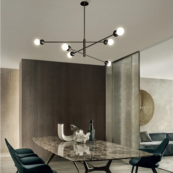 Люстра на штанге SALME L6 A Black ImperiumLoft