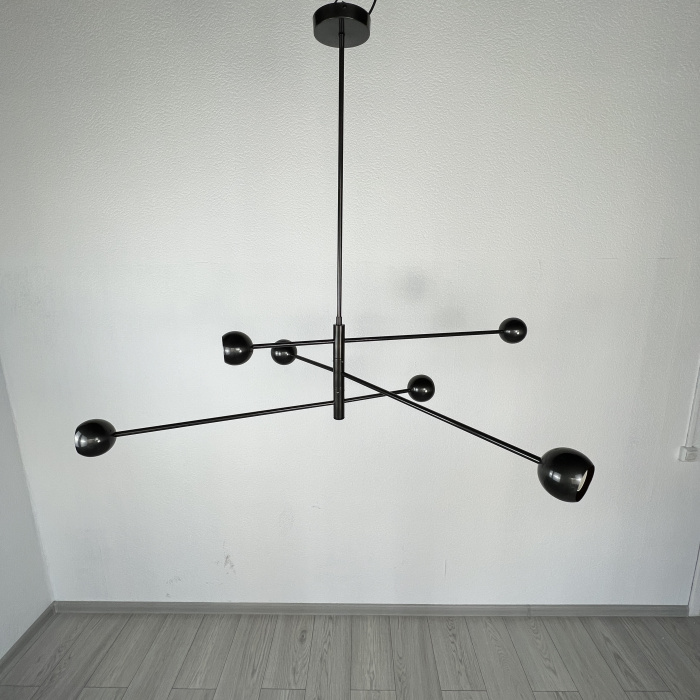 Люстра на штанге SALME L6 A Black ImperiumLoft