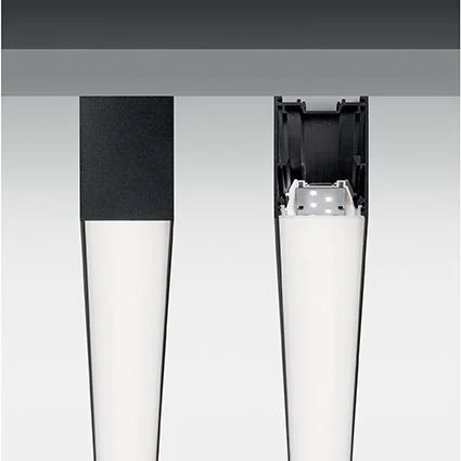 Подвесной светодиодный светильник Ideal Lux Fluo Wide 1200 3000K Black 191997