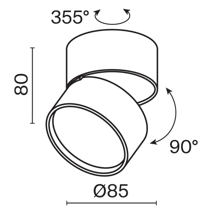 Спот Maytoni ONDA C024CL-12W2.7K-W-1
