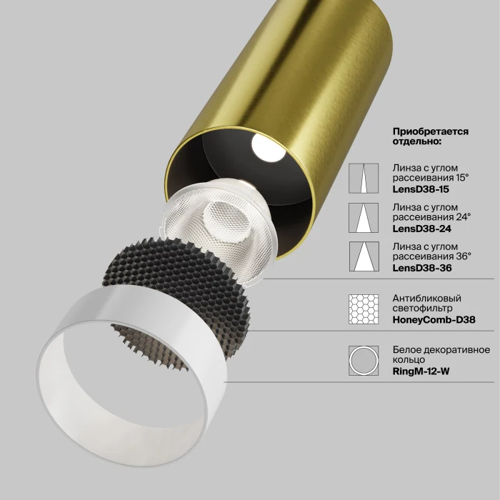 Спот Maytoni Focus LED C055CL-L12W2.7K-W-BS