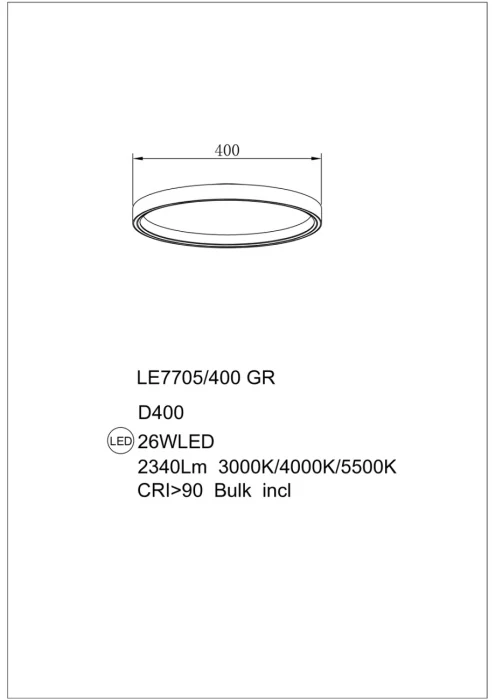 Потолочный светильник Leon Eclipse LE7705/400 Black Chrome