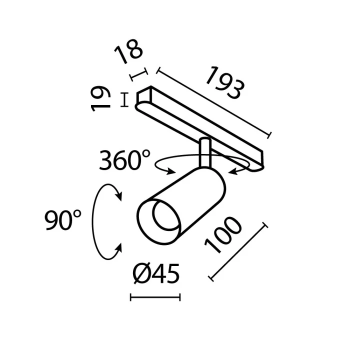 Трековый светильник Maytoni Focus LED TR032-2-5W4K-M-BW