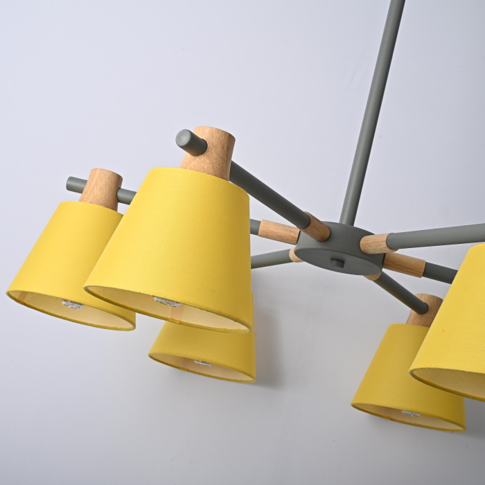 Потолочная люстра на штанге NATURA A YELLOW 6 ImperiumLoft