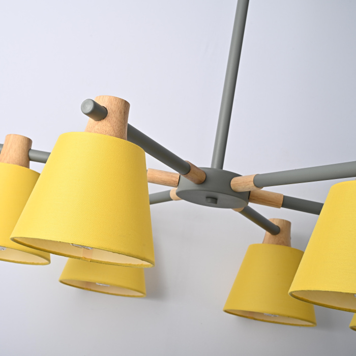 Потолочная люстра на штанге NATURA A YELLOW 6 ImperiumLoft
