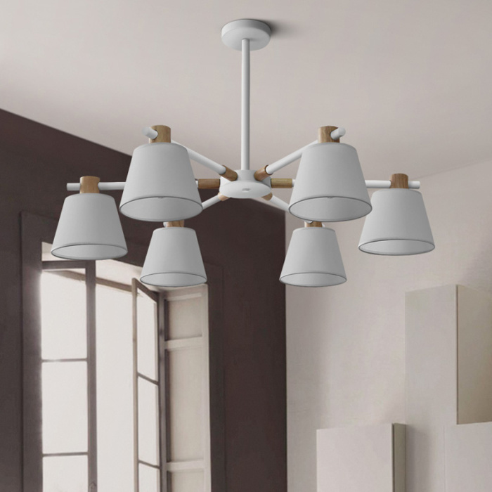 Потолочная люстра на штанге NATURA A YELLOW 6 ImperiumLoft