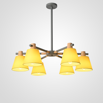 Потолочная люстра на штанге NATURA A YELLOW 6 ImperiumLoft