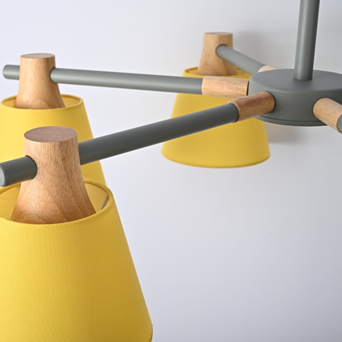 Потолочная люстра на штанге NATURA A YELLOW 6 ImperiumLoft