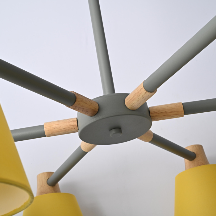 Потолочная люстра на штанге NATURA A YELLOW 6 ImperiumLoft