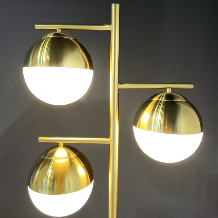 Торшер Geneva Glass Floor Lamp Triple ImperiumLoft