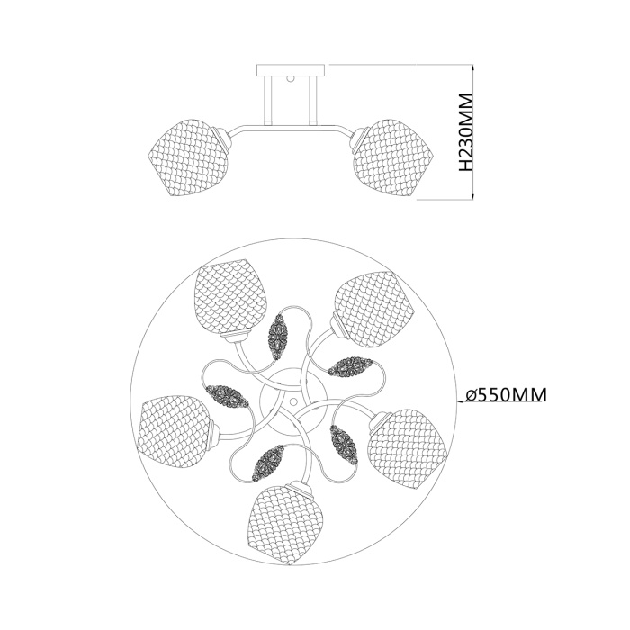 Потолочный светильник SORBARIA ESCADA 1108/5PL