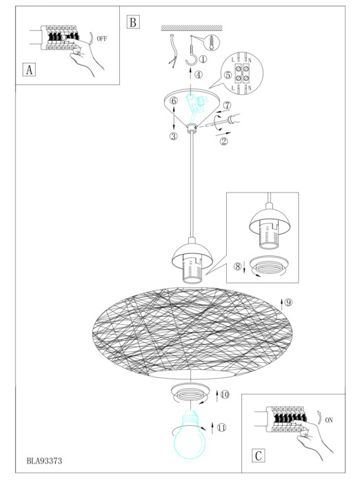 Подвесной светильник EGLO CAMPILO 93373