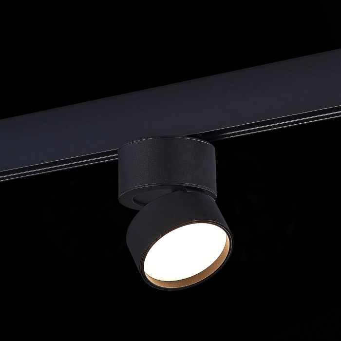 Магнитный трековый светильник Черный LED 1*9W 3000K 500Lm Ra>90 120° IP20 D85xH126 48V ST809.436.09