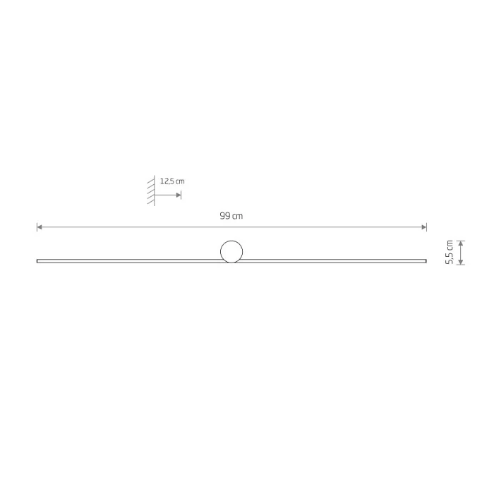 Настенный светильник Nowodvorski Spin Led M Black 10621