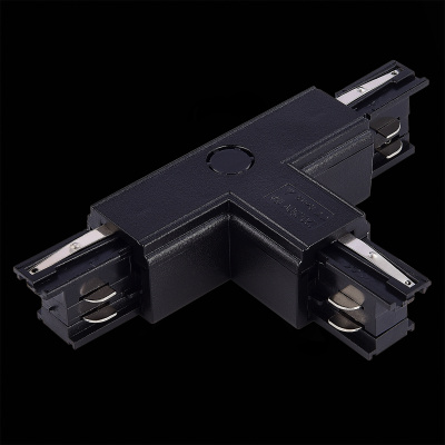 Т-образный токоподвод левый для трехфазного шинопровода ST-Luce Черный ST030.409.16L1