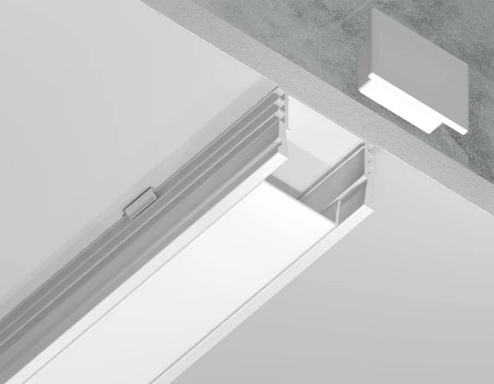 Алюминиевый профиль накладной 15.7*12 для светодиодной ленты до 12мм Ambrella light GP1750WH