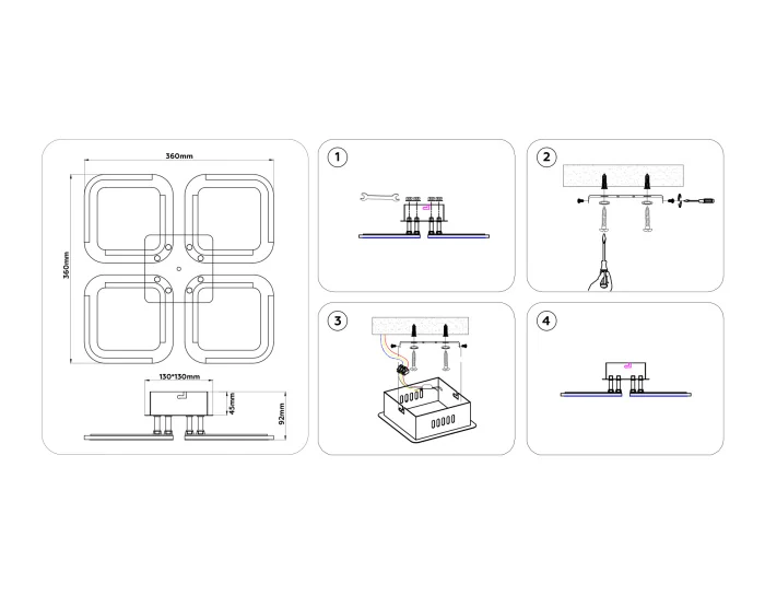Светильник светодиодный потолочный AMBRELLA light FA8947