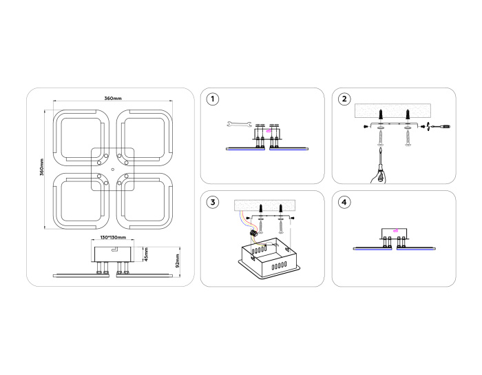 Светильник светодиодный потолочный AMBRELLA light FA8947