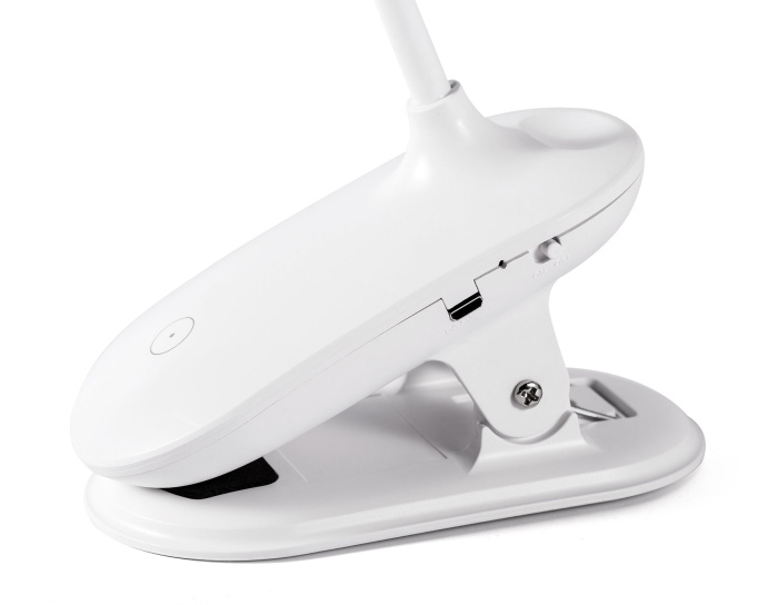 Светодиодная настольная лампа с прищепкой, гибкой ножкой и аккумуляторной батареей Ambrella light DE705