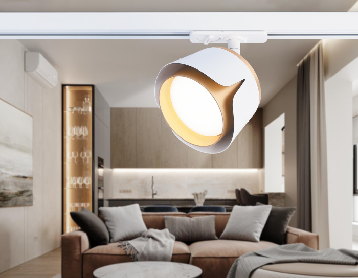 Трековый однофазный светильник со сменной лампой Ambrella light GL5343