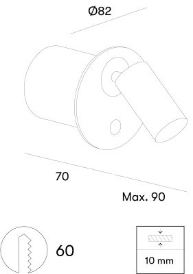 Настенный встраиваемый светильник Leds C4 CHIC White