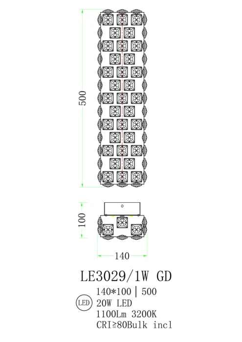 Настенный светильник Leon Amelie LE3029/1W GD