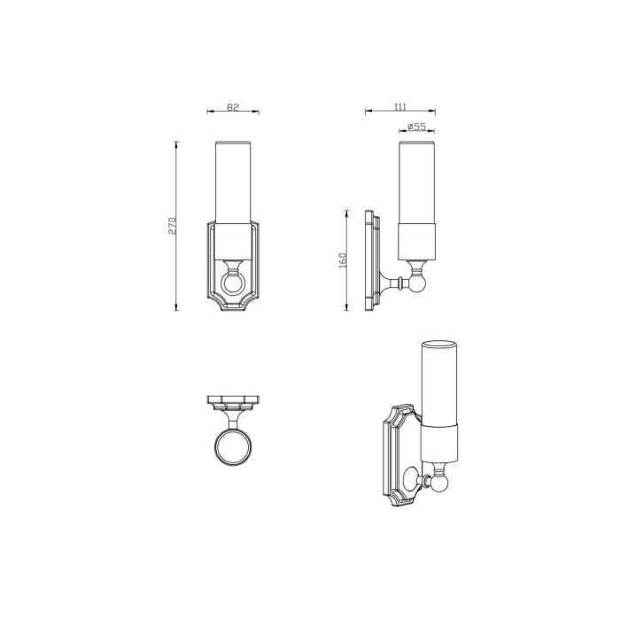 Бра Lucia Tucci VET W5850.1 chrome