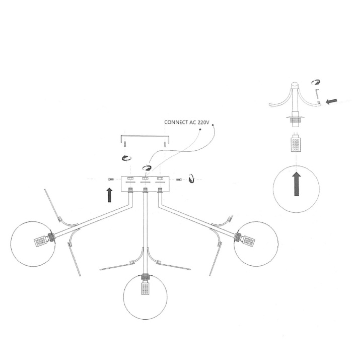 Потолочная люстра MATISSE C SELF D55 White ImperiumLoft