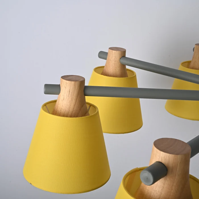 Потолочная люстра на штанге NATURA A YELLOW 8 ImperiumLoft