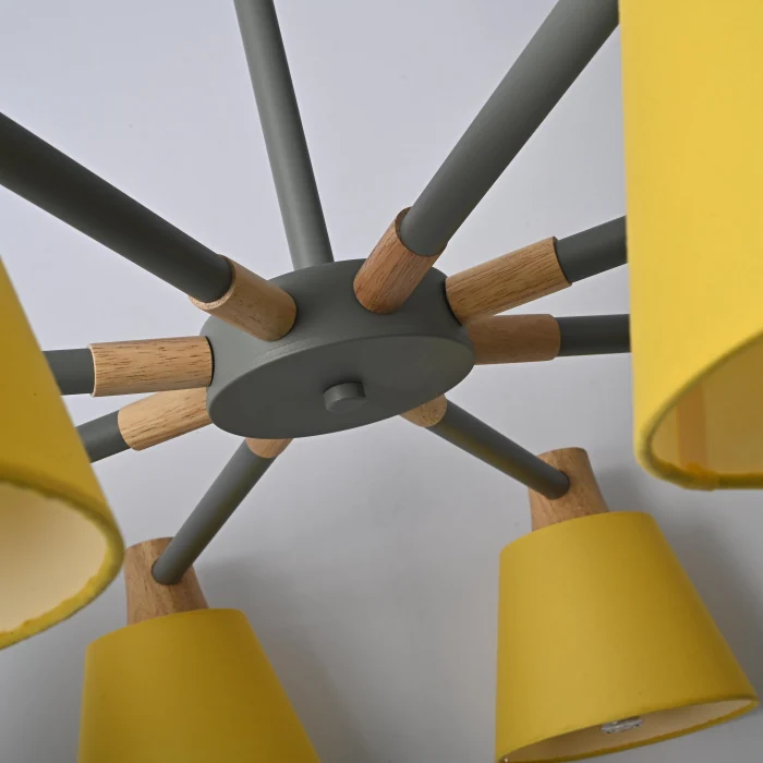 Потолочная люстра на штанге NATURA A YELLOW 8 ImperiumLoft