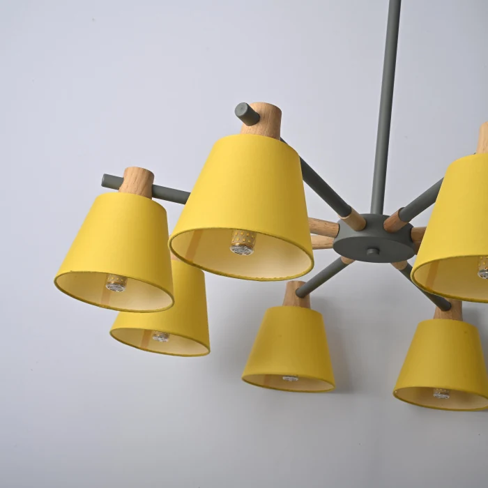 Потолочная люстра на штанге NATURA A YELLOW 8 ImperiumLoft