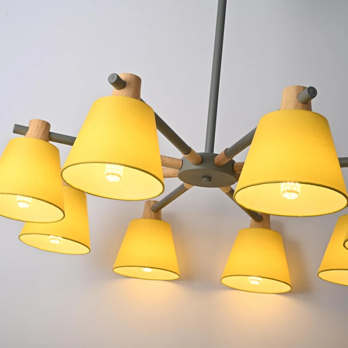 Потолочная люстра на штанге NATURA A YELLOW 8 ImperiumLoft