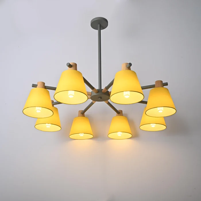 Потолочная люстра на штанге NATURA A YELLOW 8 ImperiumLoft