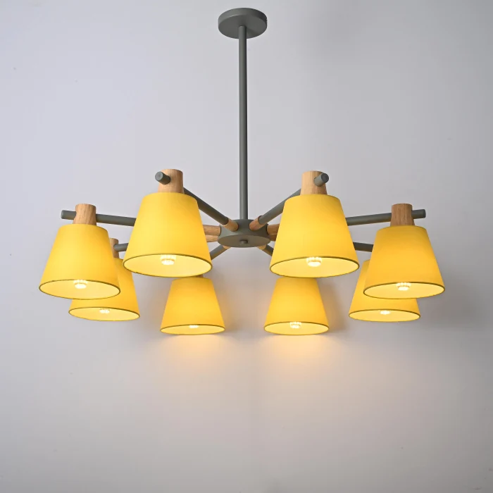 Потолочная люстра на штанге NATURA A YELLOW 8 ImperiumLoft