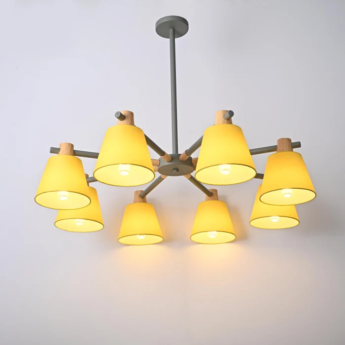 Потолочная люстра на штанге NATURA A YELLOW 8 ImperiumLoft