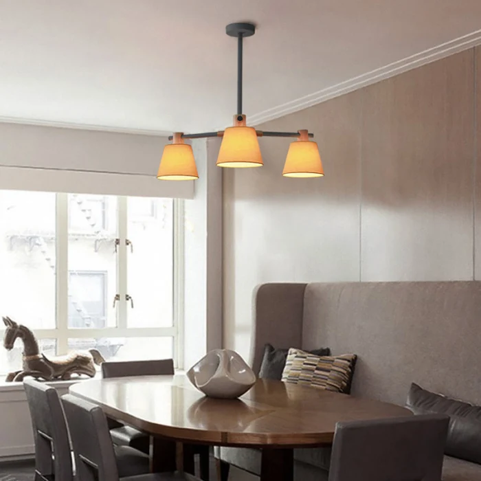 Потолочная люстра на штанге NATURA A YELLOW 8 ImperiumLoft