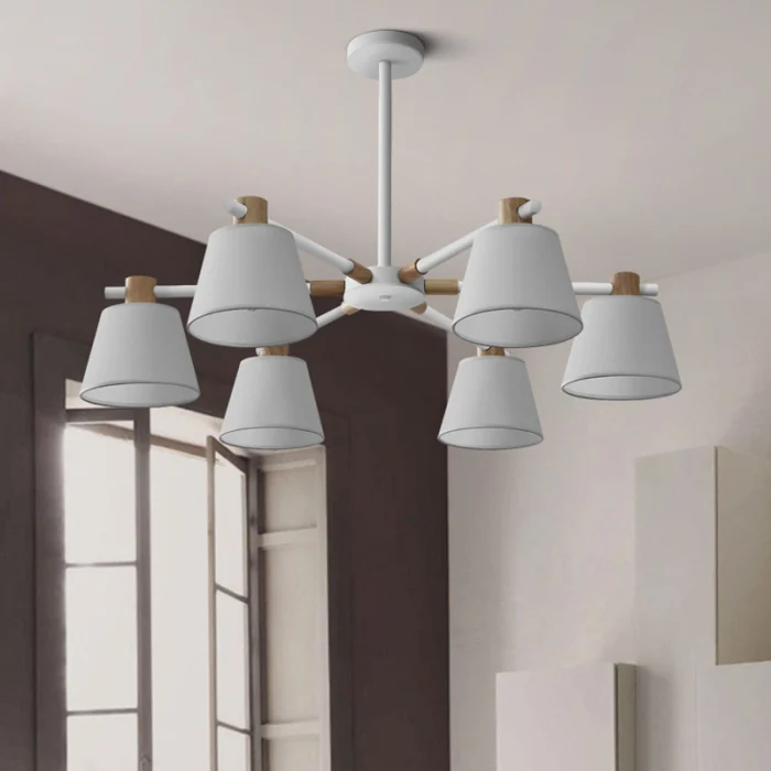 Потолочная люстра на штанге NATURA A YELLOW 8 ImperiumLoft