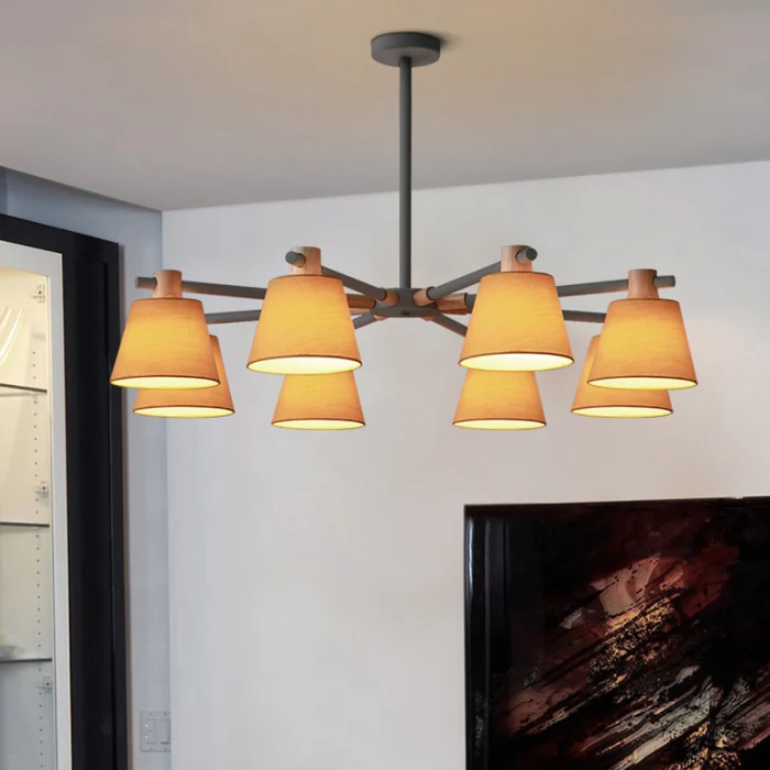 Потолочная люстра на штанге NATURA A YELLOW 8 ImperiumLoft