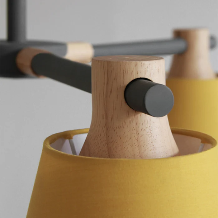 Потолочная люстра на штанге NATURA A YELLOW 8 ImperiumLoft