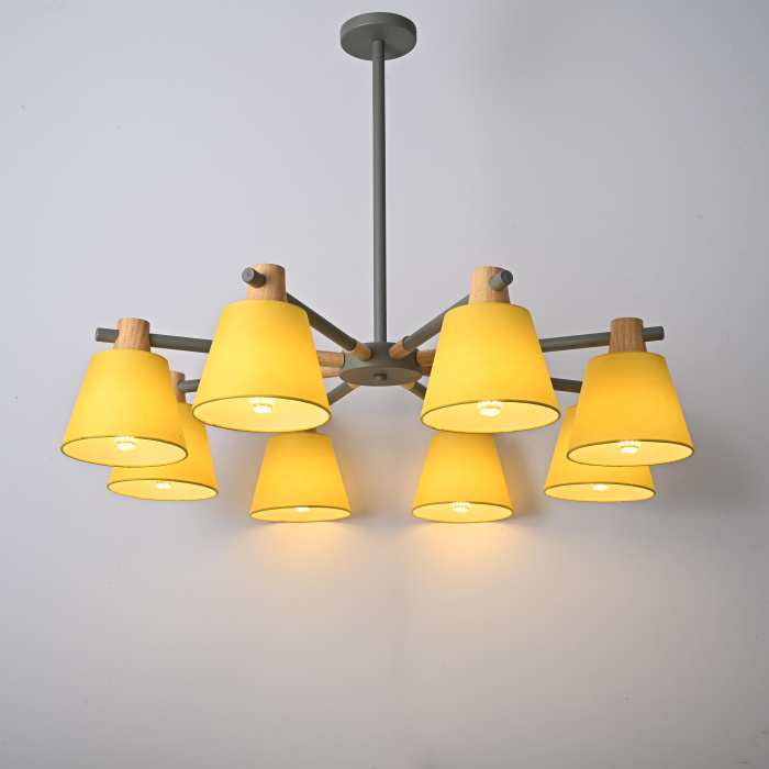 Потолочная люстра на штанге NATURA A YELLOW 8 ImperiumLoft