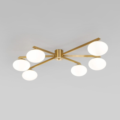 Потолочная люстра Eurosvet Opaline 70220/6 латунь Smart