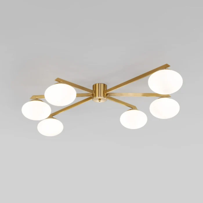Потолочная люстра Eurosvet Opaline 70220/6 латунь Smart