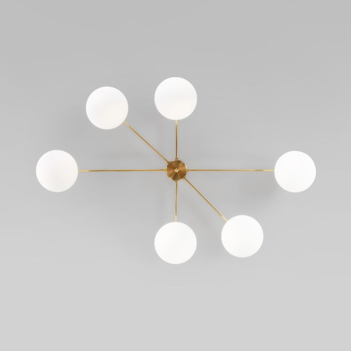 Потолочная люстра Eurosvet Opaline 70220/6 латунь Smart