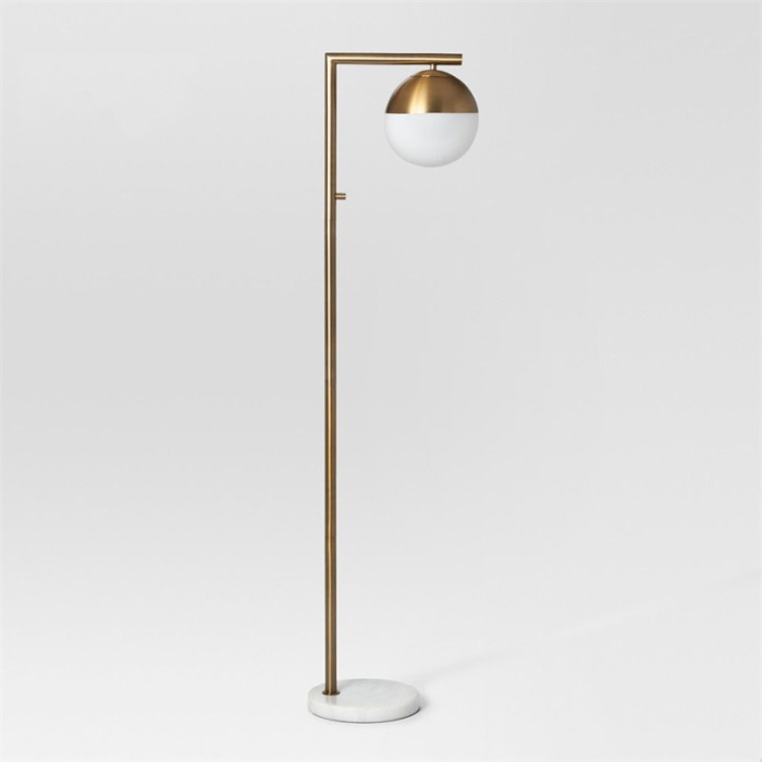 Торшер Geneva Single Glass Globe Floor Lamp ImperiumLoft