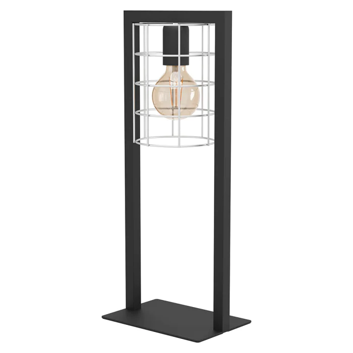 Настольная лампа JUBILY, 1Х40W, E27, L220, B145, H535, сталь/цинк, черный/оцинкованный EGLO 43665