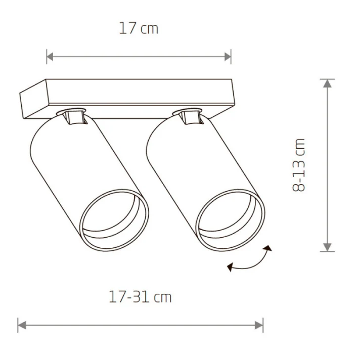 Накладной светильник спот Nowodvorski Mono White/Gold 7774