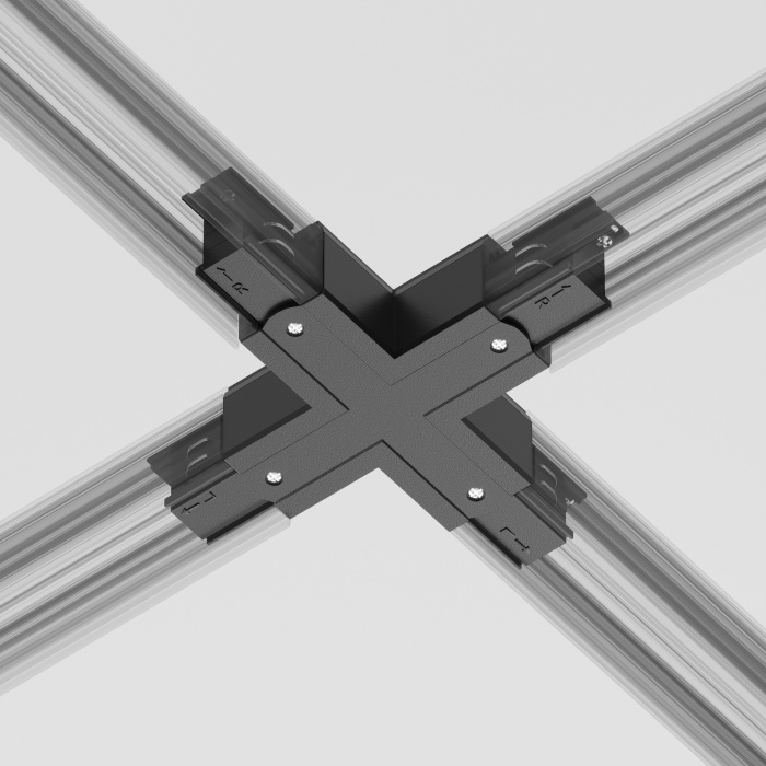 Коннектор Х-образный Trinity черный Maytoni TRA005CX-31B